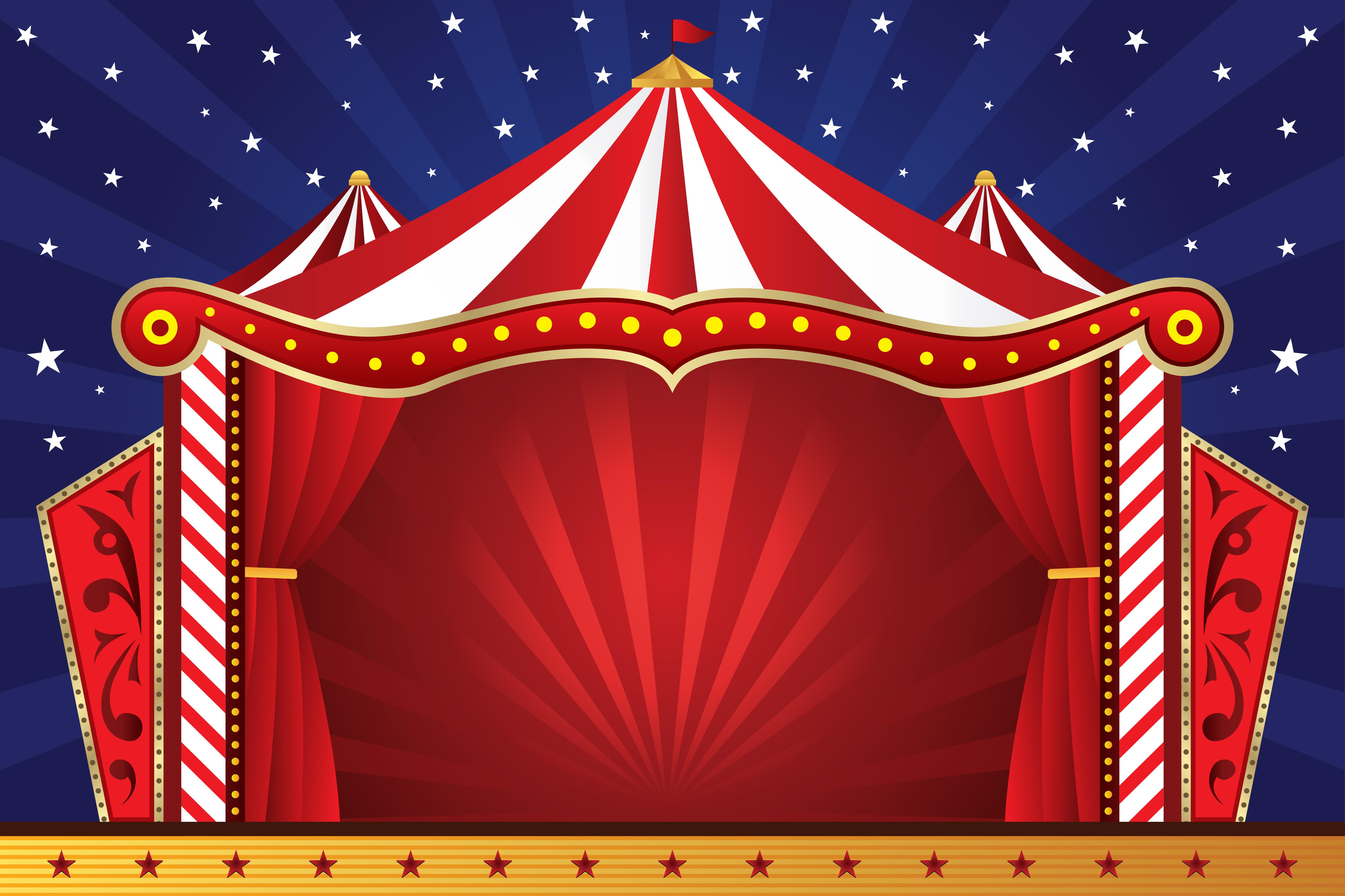 Circus Scene Backgrounds for Powerpoint Templates PPT Backgrounds