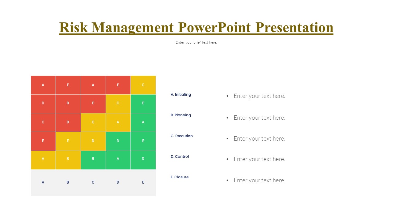 Risk Management PowerPoint Presentation PPTUniverse