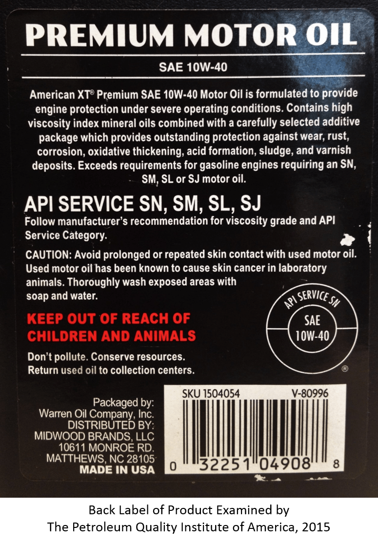 American XT Premium SAE 10W40 API SN