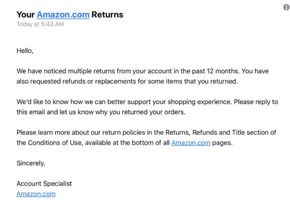 Retailers (including Amazon) Crack Down on Return Fraud Practical