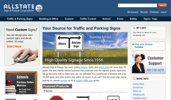Lessons Learned Allstate Sign Plaque Owner Relies on SEO Practical