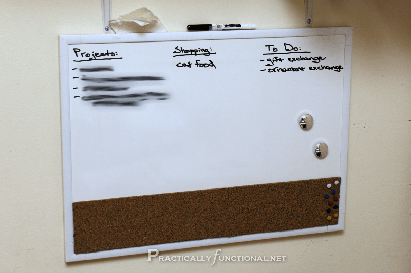 DIY Bulletin Board Dry Erase, and Cork! Practically Functional