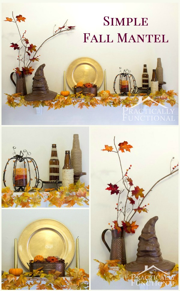 How To Decorate A Simple, Inexpensive Fall Mantel