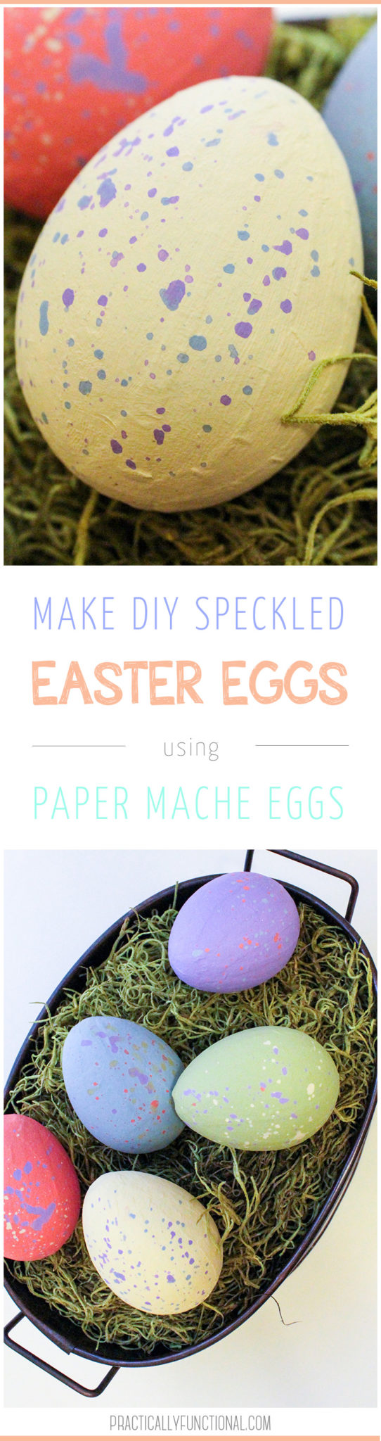 Painted Paper Mache Easter Eggs Practically Functional