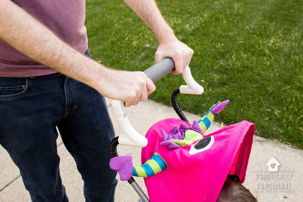 How To Make A DIY Stroller Handle Extender With PVC Pipe 4 Ways!