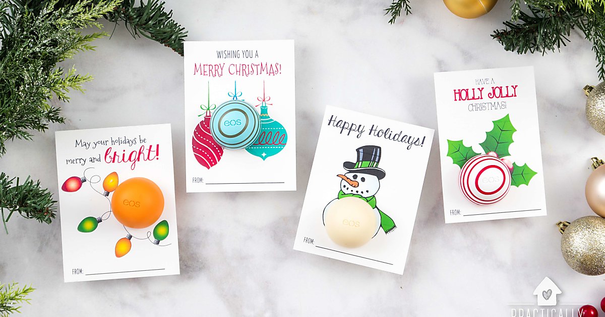 Free Printable eos Lip Balm Christmas Gifts