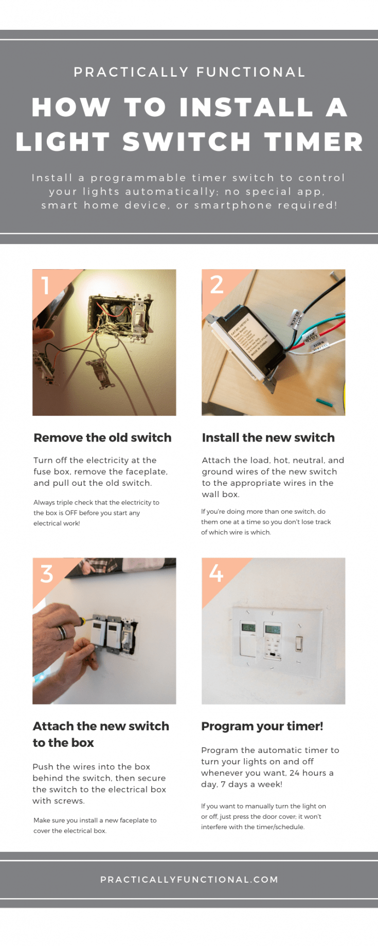 How To Install A Programmable Wall Light Switch Timer