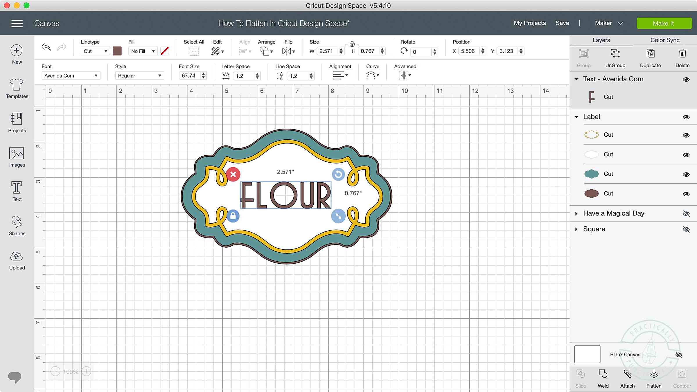 How To Make A Square Border In Cricut Design Space