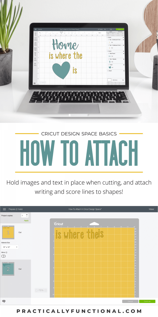 How To Attach In Cricut Design Space Cricut Design Space Basics