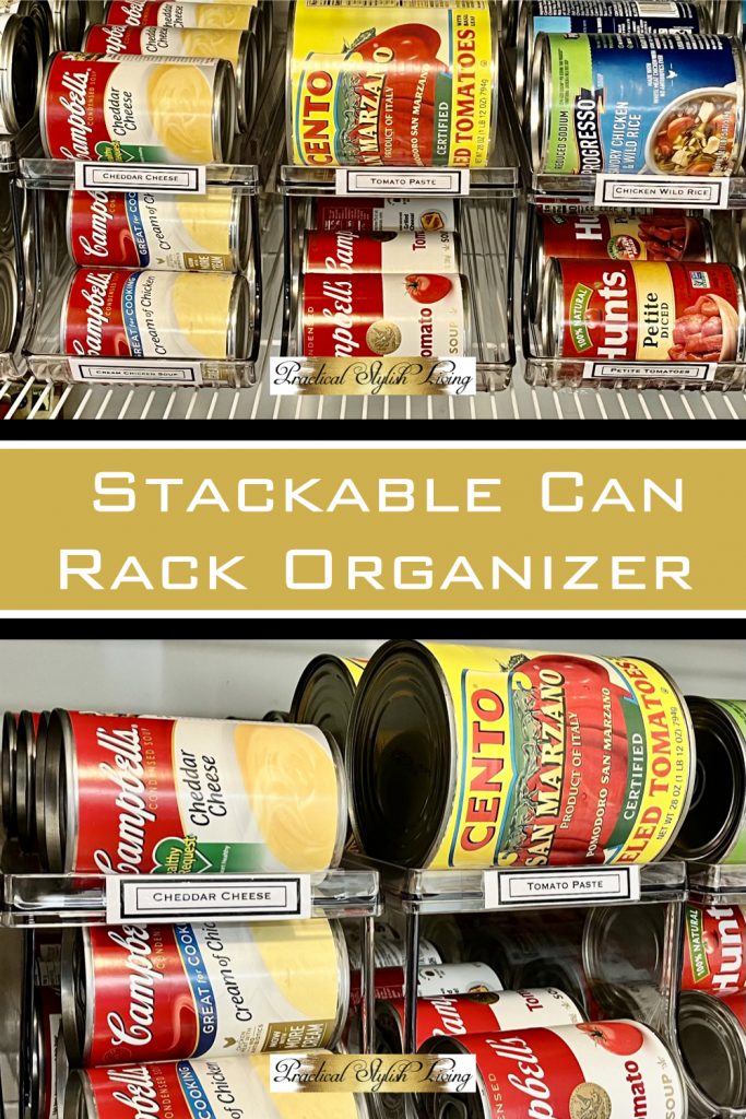 Stackable Can Rack Organizer Practical Stylish Living Home