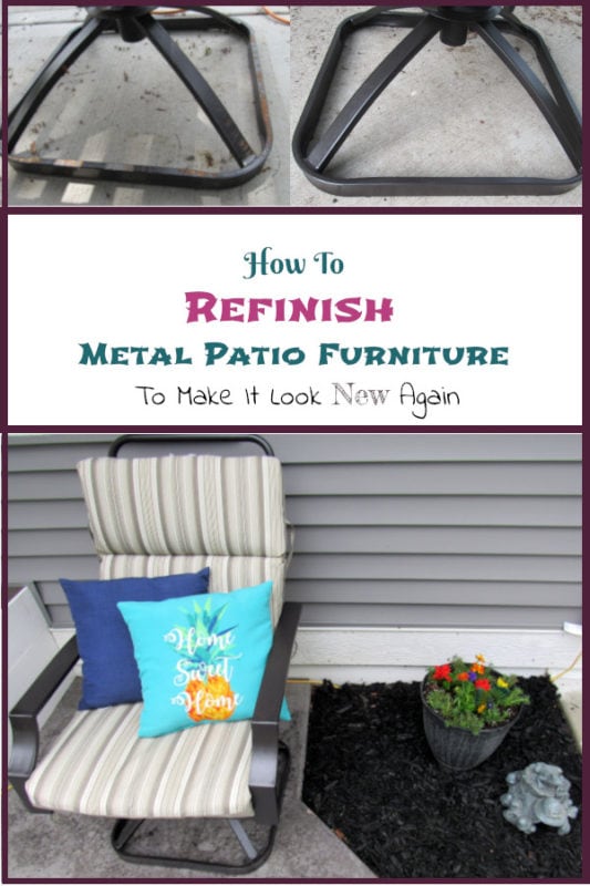 How To Redo Metal Patio Furniture How to Refinish Metal Patio Furniture Practical Whimsy Designs