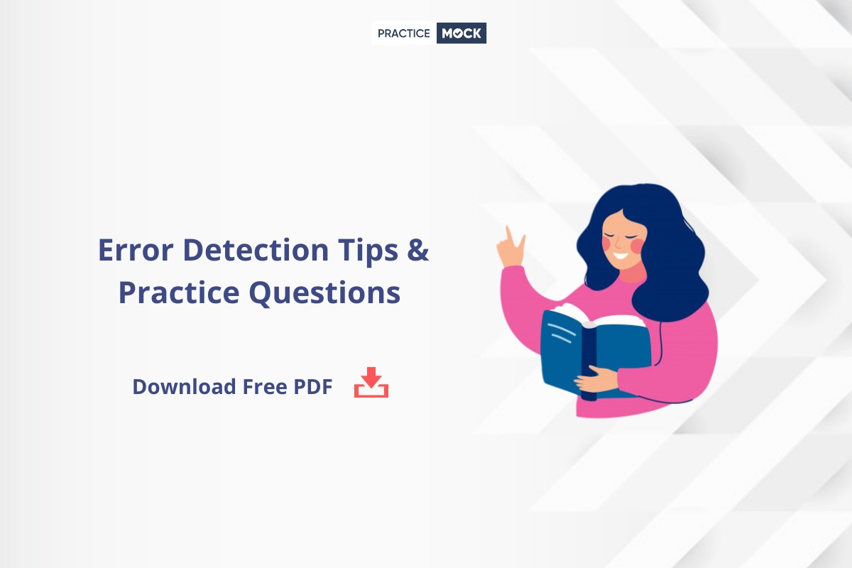 Error Detection Tips & Practice Questions Download Free PDF