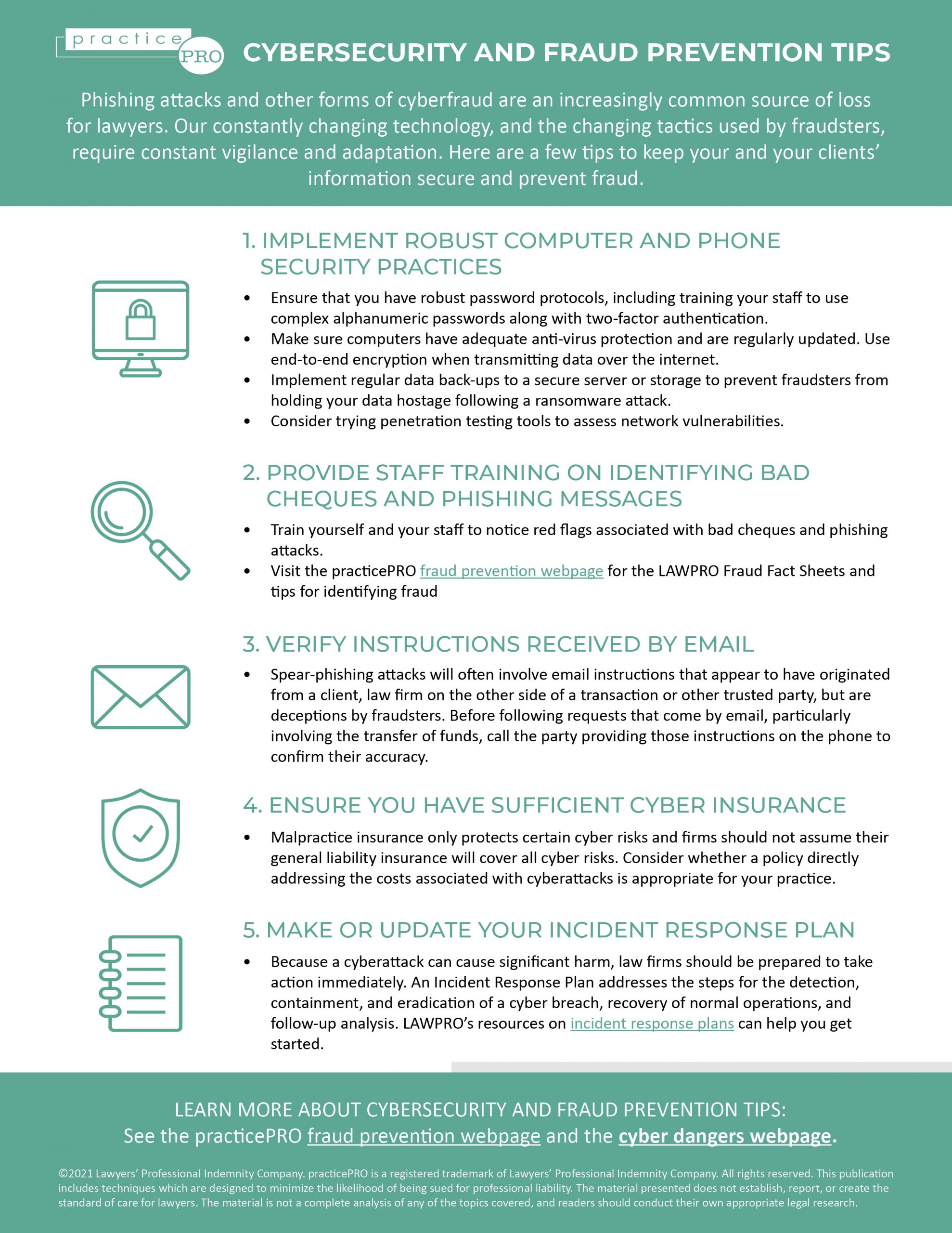 Cybersecurity and Fraud Prevention Tips practicePRO