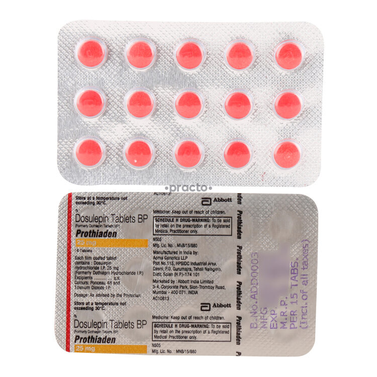Prothiaden 25 Mg Tablet - Uses, Dosage, Side Effects, Price, Composition | Practo