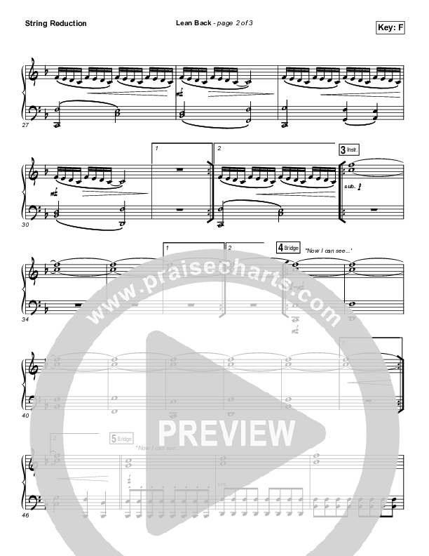 Lean Back Sheet Music PDF (Shane & Shane/The Worship Initiative