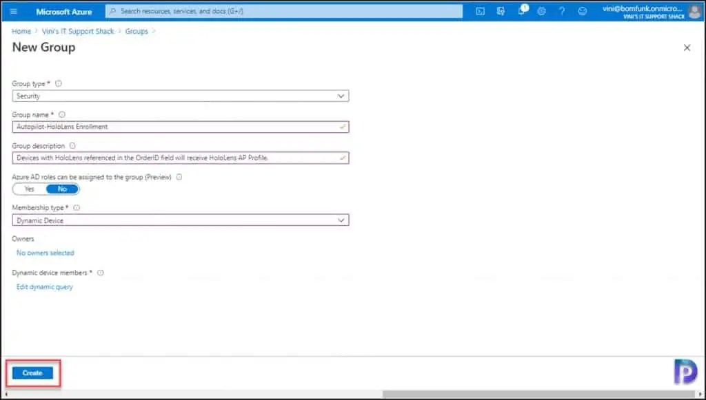 Create Autopilot Profile for HoloLens 2 Devices