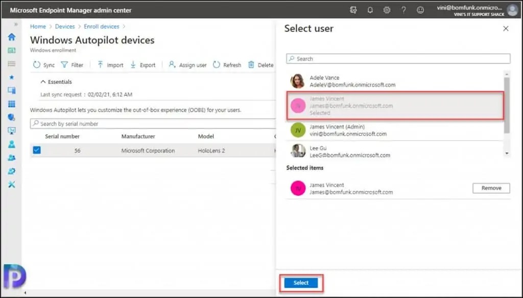Enroll HoloLens 2 Device for Autopilot Deployment