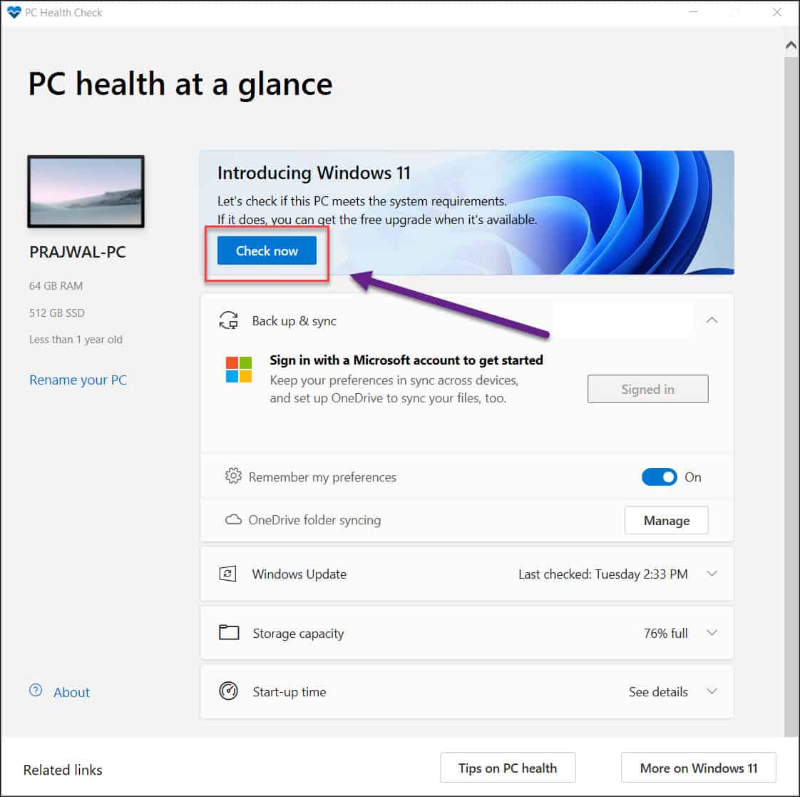 Run Windows 11 PC Health Check Find Upgrade Compatibility
