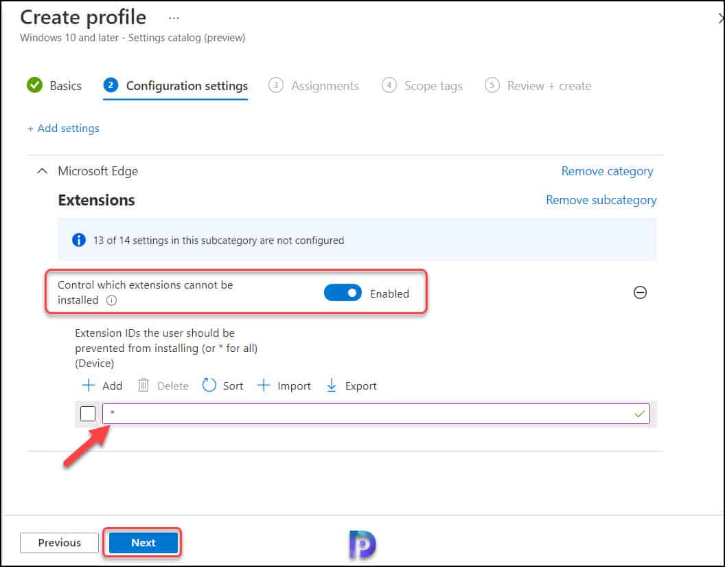 How to Block Edge Extensions using Intune