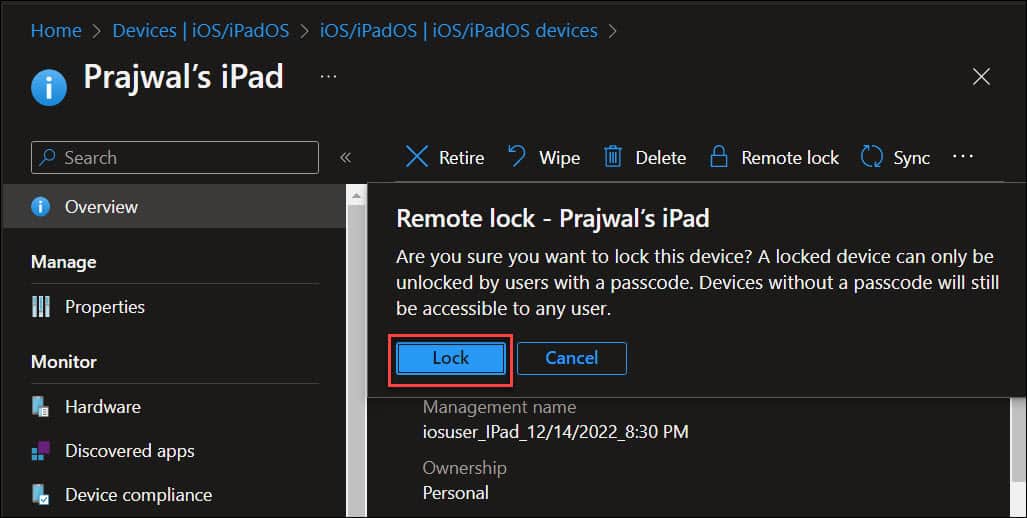 How to Remotely lock devices with Intune [Android, iOS, macOS]
