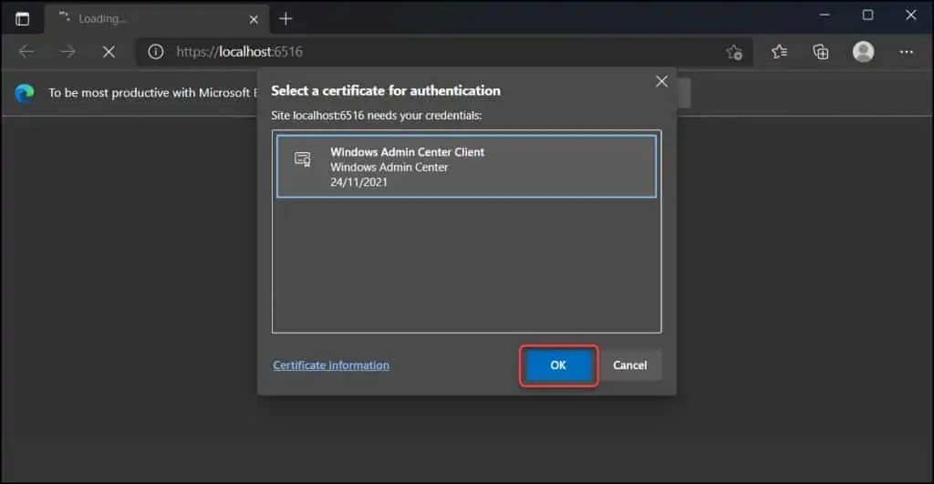 Install Windows Admin Center on Windows 11