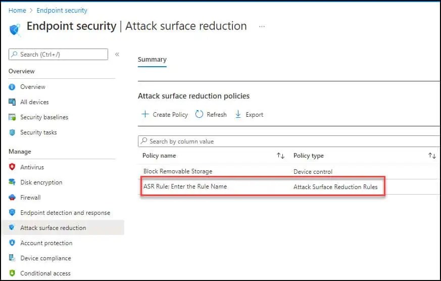 Overview of Attack Surface Reduction Rules in Intune