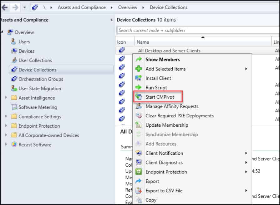 Use CMPivot Query to find VMware Devices in SCCM