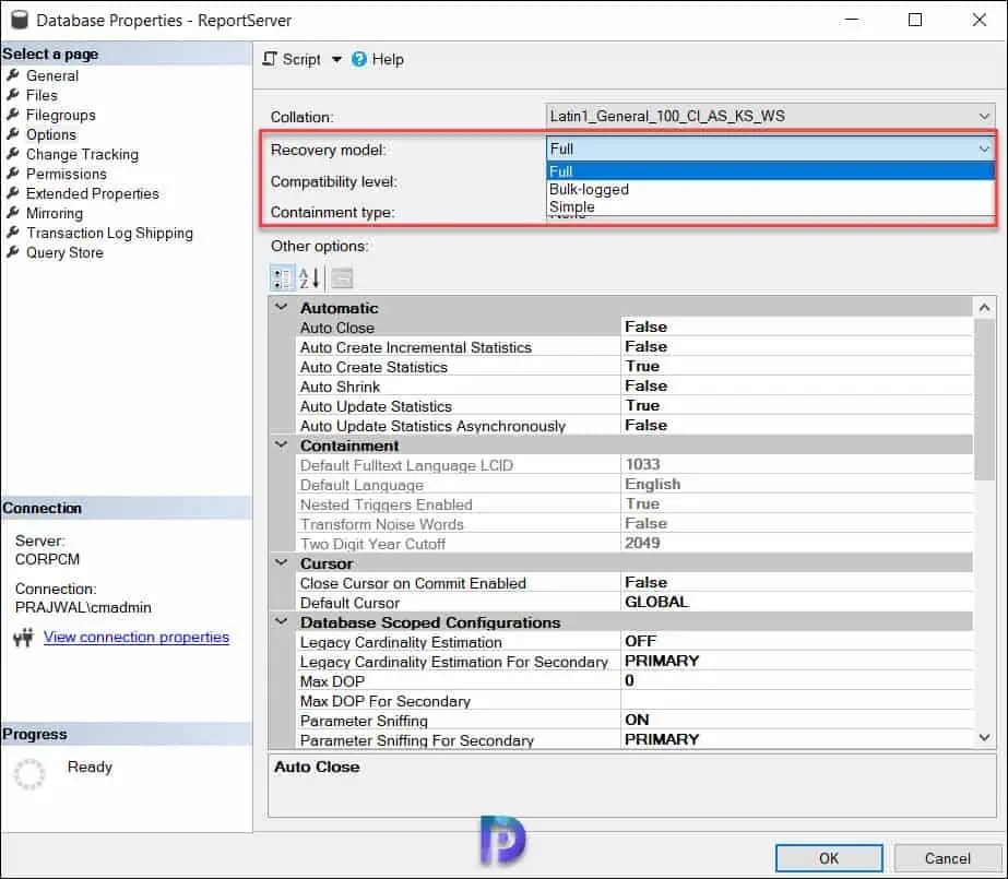 Change SQL Database Recovery Model 2 Easy Methods
