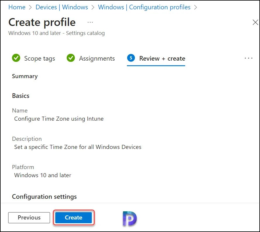 Configure Time Zone using Intune for Windows Devices