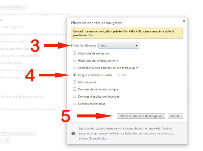Vider le cache de Google Chrome Pratique.ch