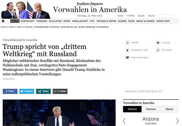 Trump und der „dritte Weltkrieg“ … schöner manipulieren mit unseren