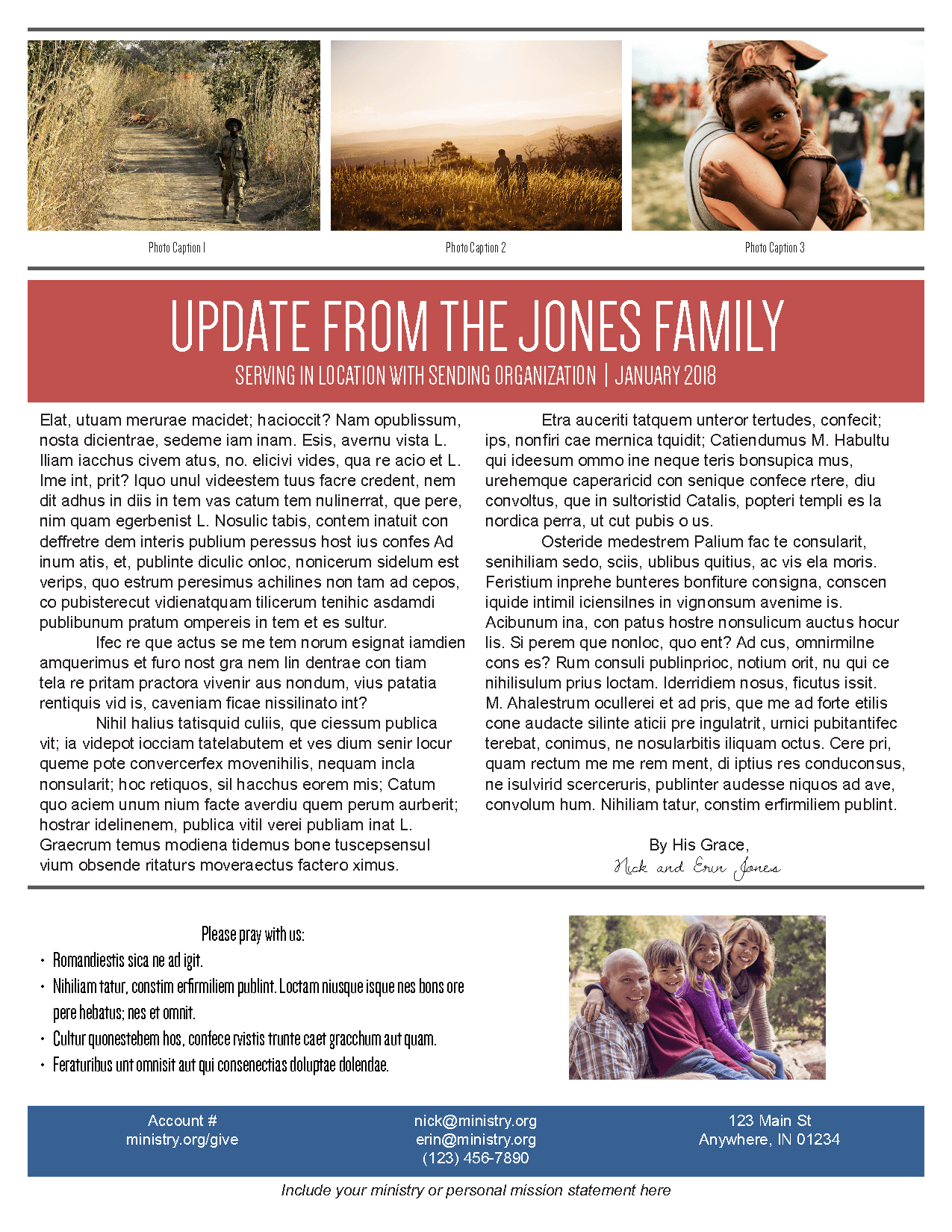 Sample Prayer Letters