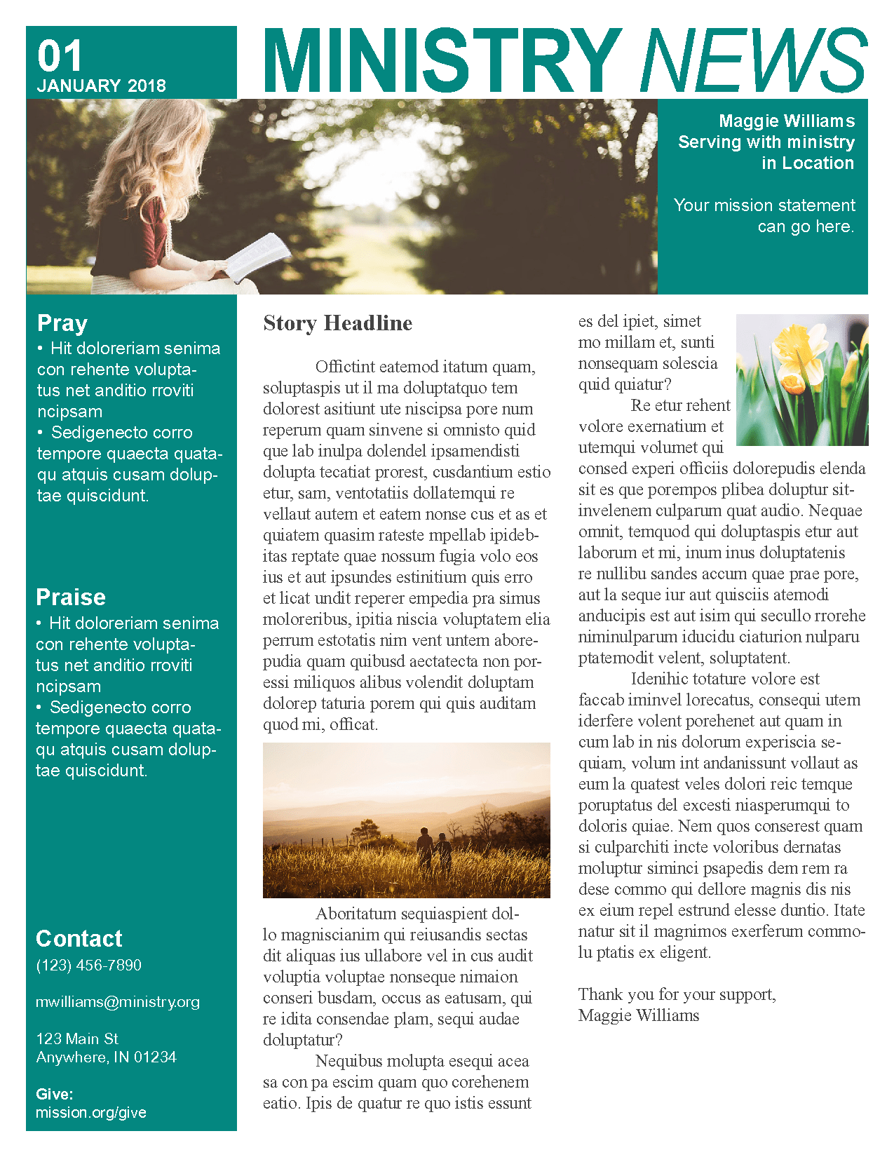 Sample Prayer Letters