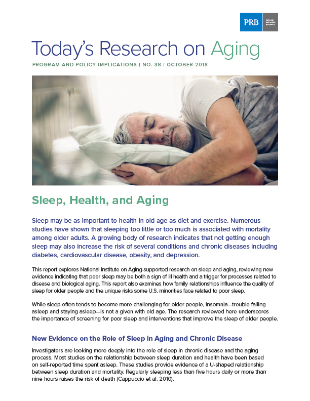 New Evidence on Sleep’s Role in Aging and Chronic Disease PRB