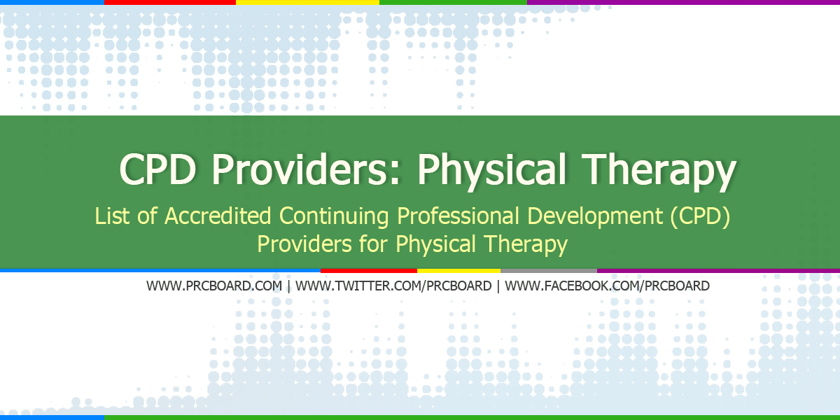 List of Accredited CPD Providers for Physical Therapy
