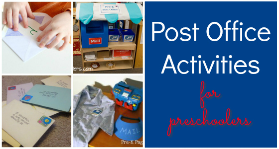 Post Office and Mailing Activities for Preschool PreK Pages