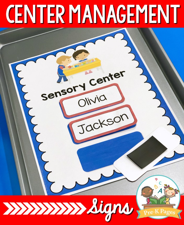 Center Rotation Signs and Cards PreK Pages