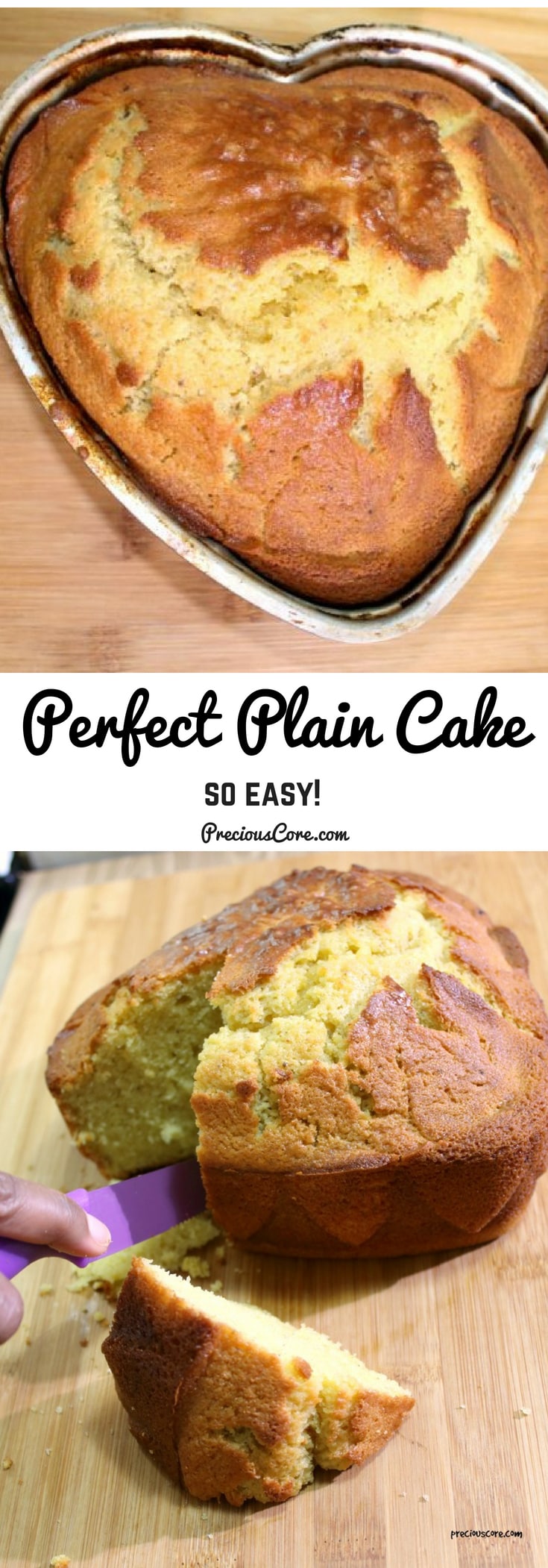 Stir in flour and baking powder, beat until fluffy. Perfect Plain Cake Precious Core