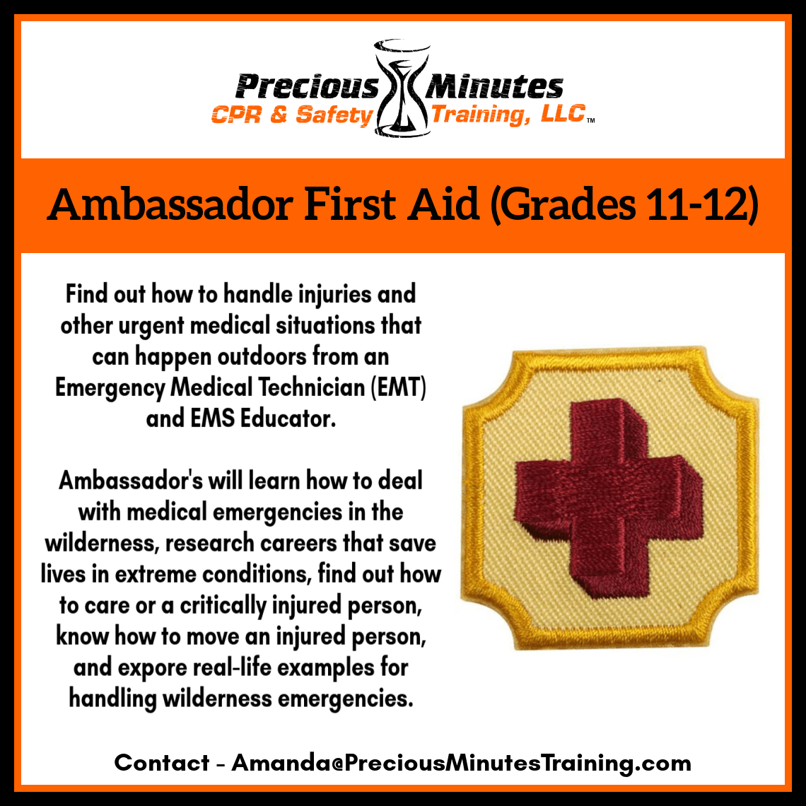 Girl Scout Badge Courses (ages 717) Precious Minutes CPR and Safety
