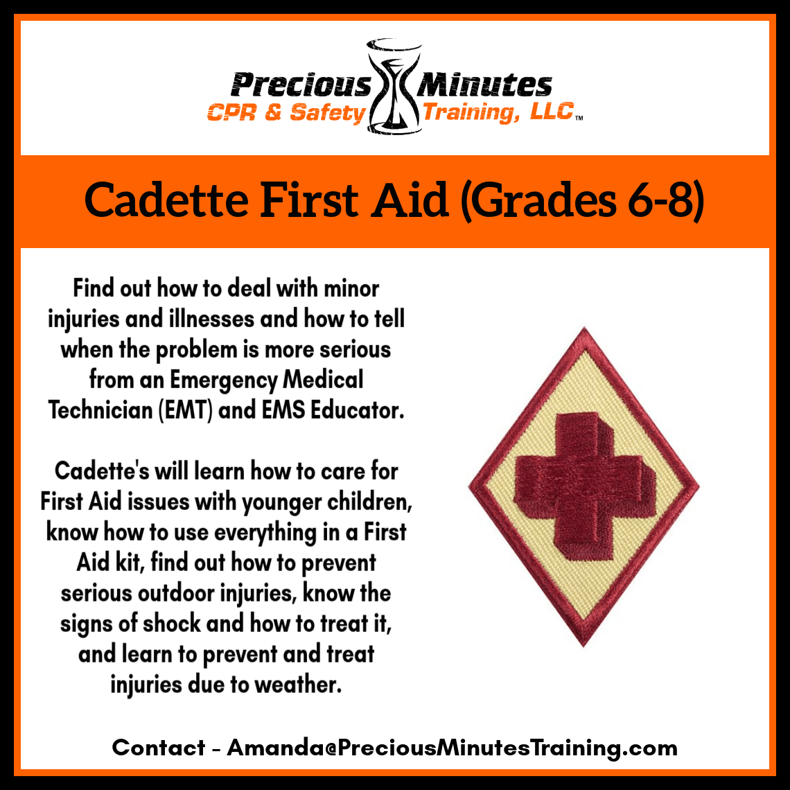 Girl Scout Badge Courses (ages 717) Precious Minutes CPR and Safety