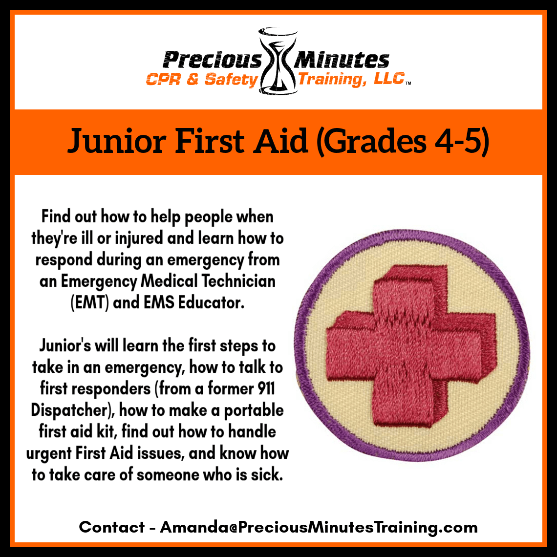 Girl Scout Badge Courses (ages 717) Precious Minutes CPR and Safety