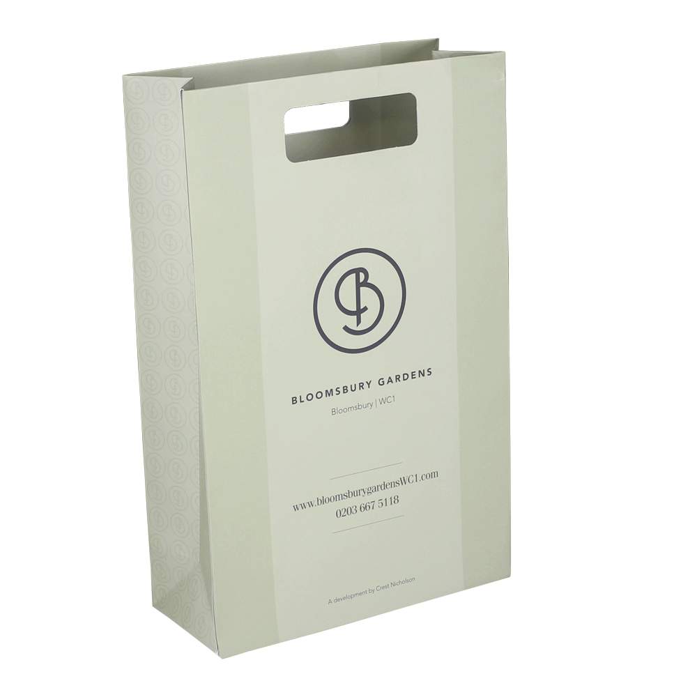 Printed Die Cut Paper Bags Reinforced Die Cut Bags Printed Paper