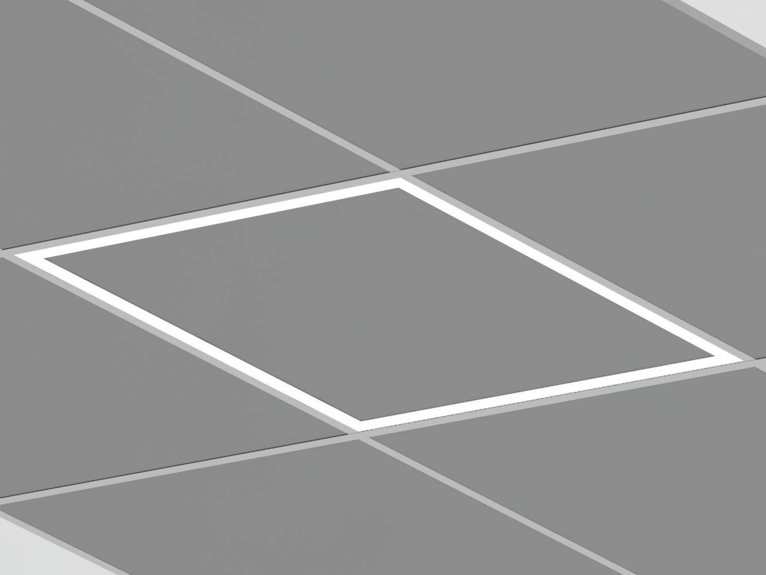 Gridline™ 2×2 LED Grid Ceiling Perimeter Fixture PreciseLED