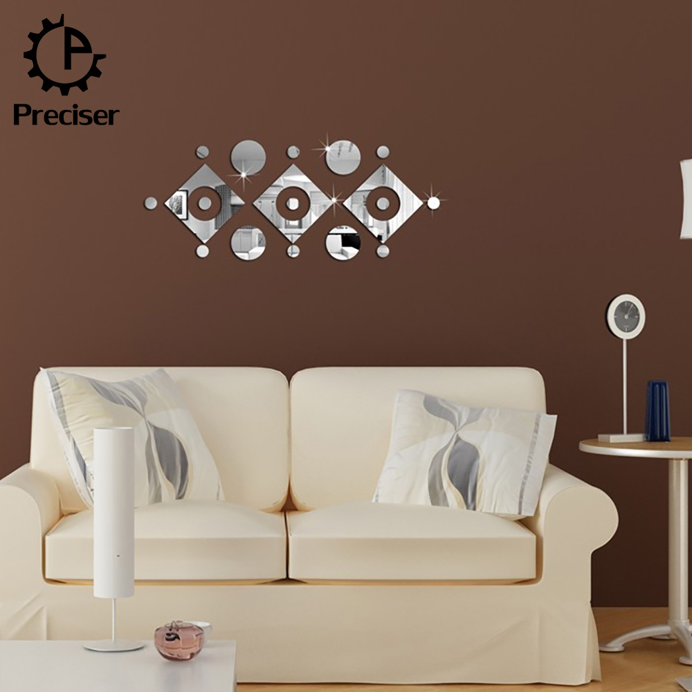Preciser 18Pcs Rounds Squares Pattern Novelty Crystal Reflective DIY