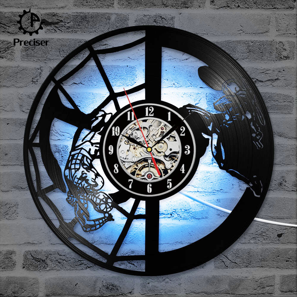 Preciser Cool Design CD Vinyl Record Wall Clock Round Hollow and