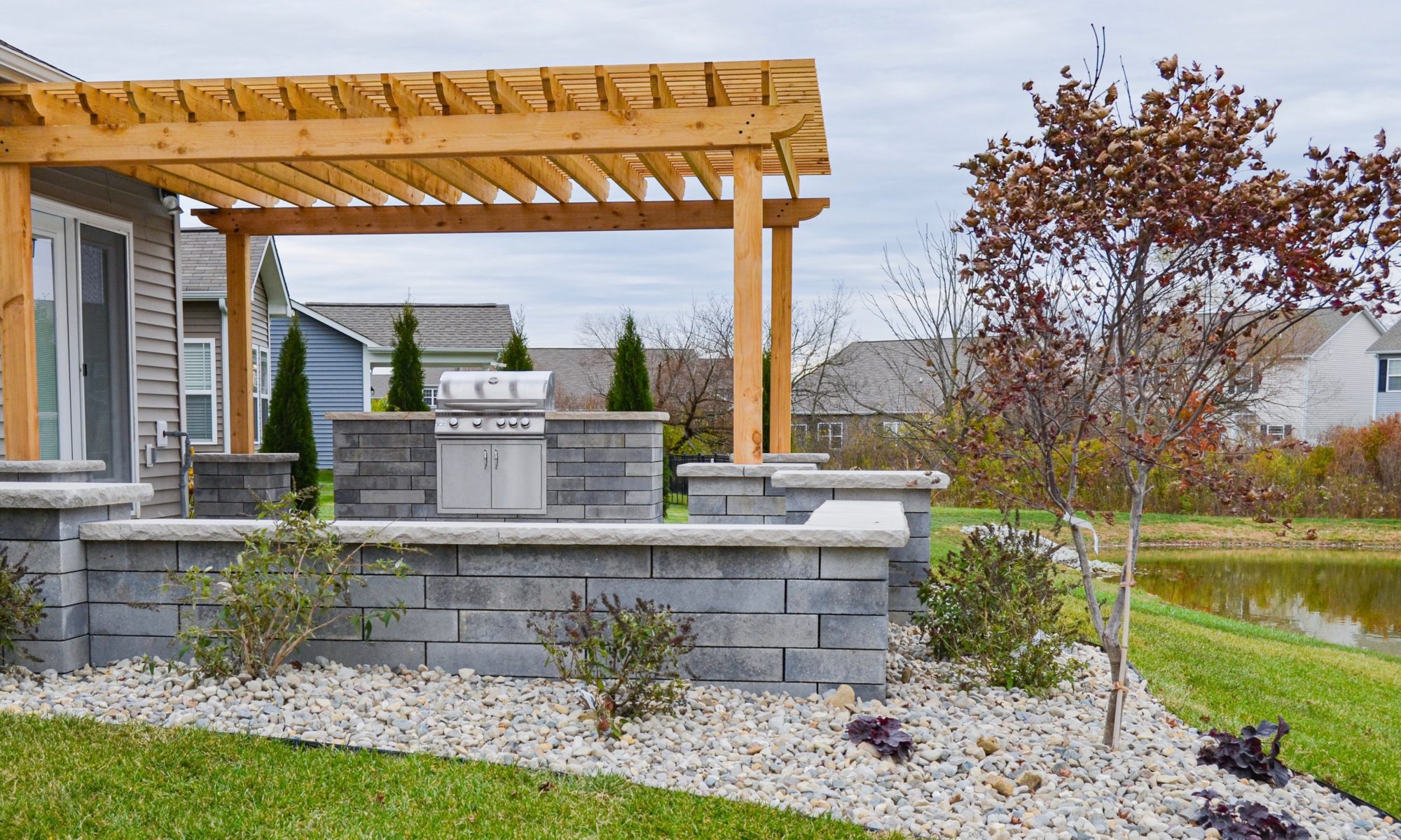 Avon Paver Patio & Pergola Precision Outdoors Custom Exterior Design