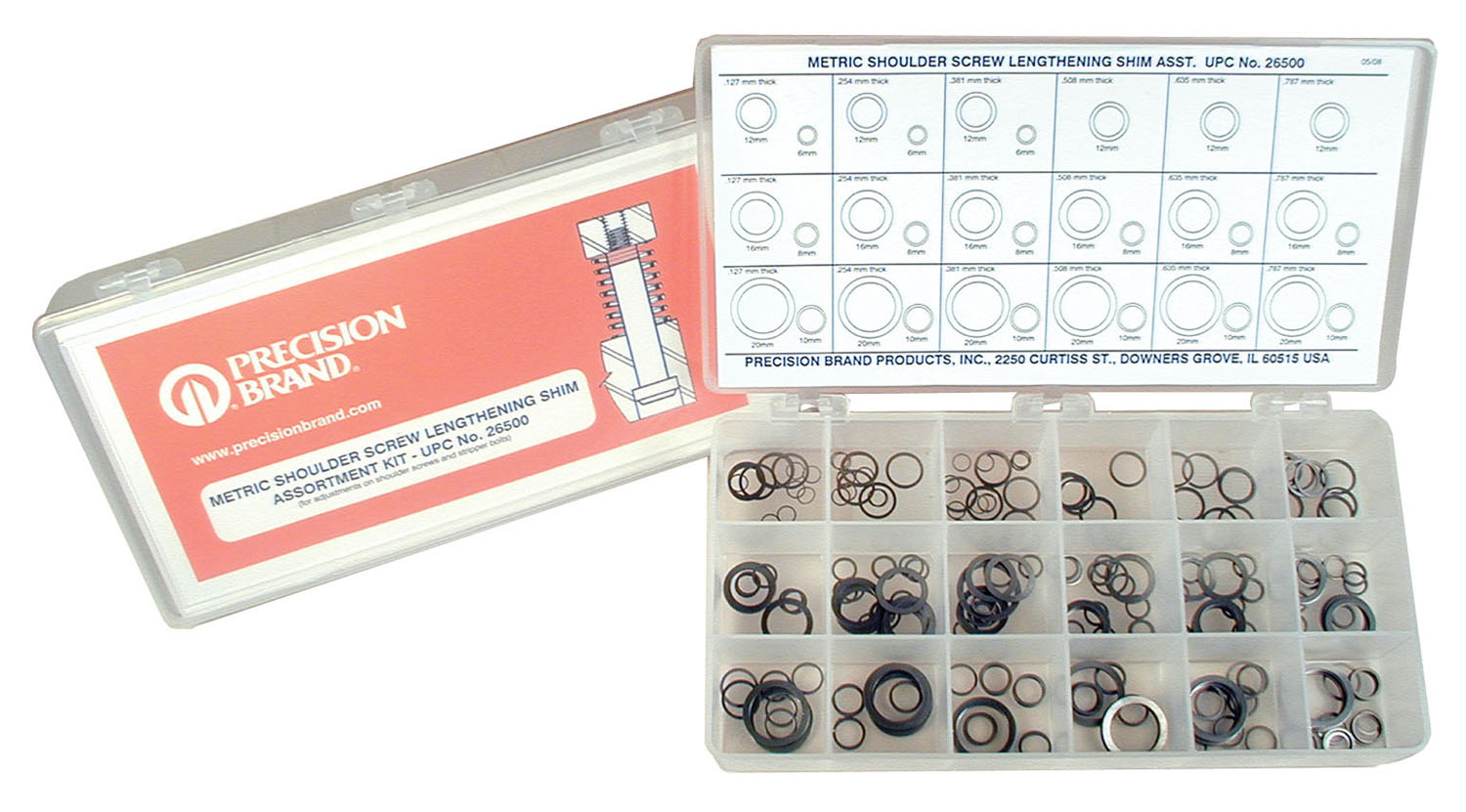 330 Piece Metric Shoulder Screw (Stripper Bolt) Lengthening Shim Asst