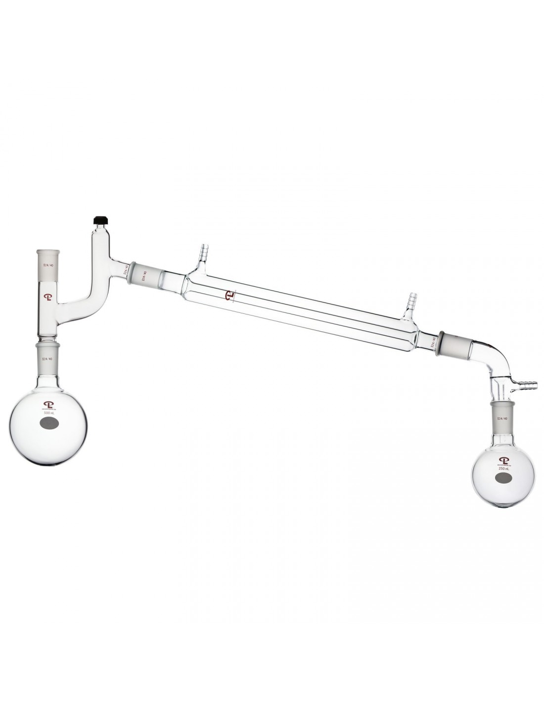 500 mL, 24/40 Glass Vacuum Distillation Apparatus with Claisen Adapter