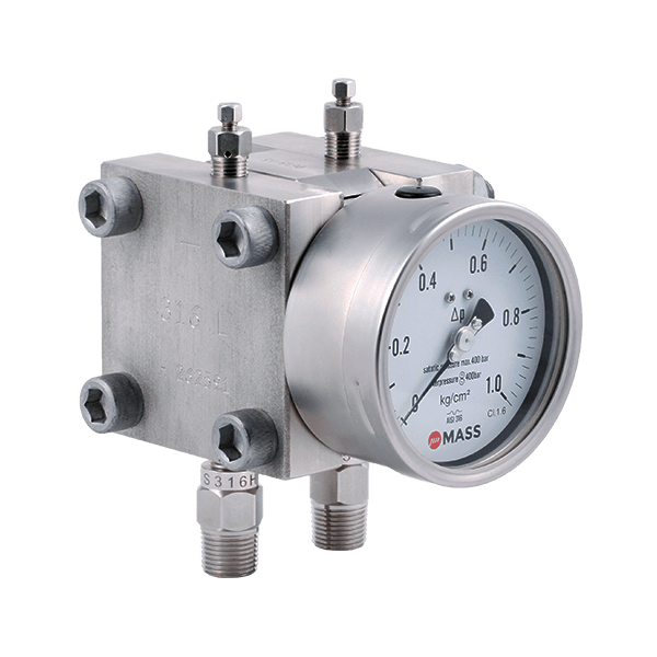D100Bellow Type Differential Pressure Gauges Precision Mass