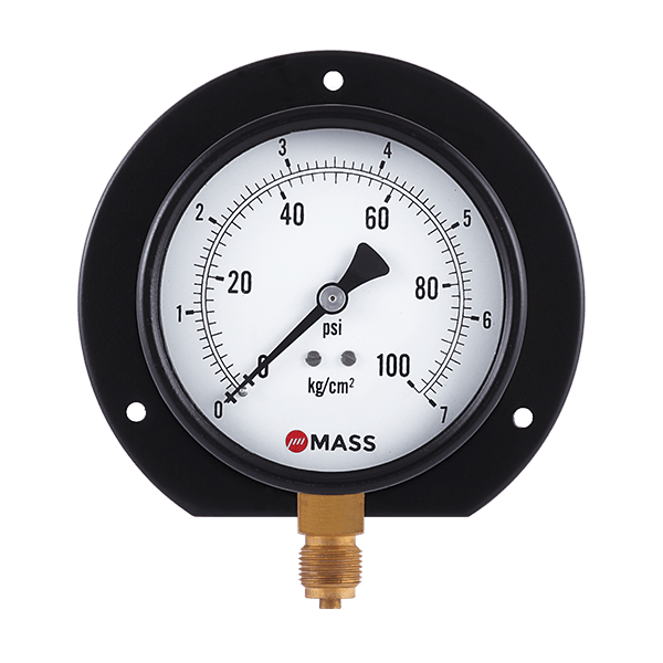 SFS Solid Front Safety Pattern Pressure Gauges Precision Mass